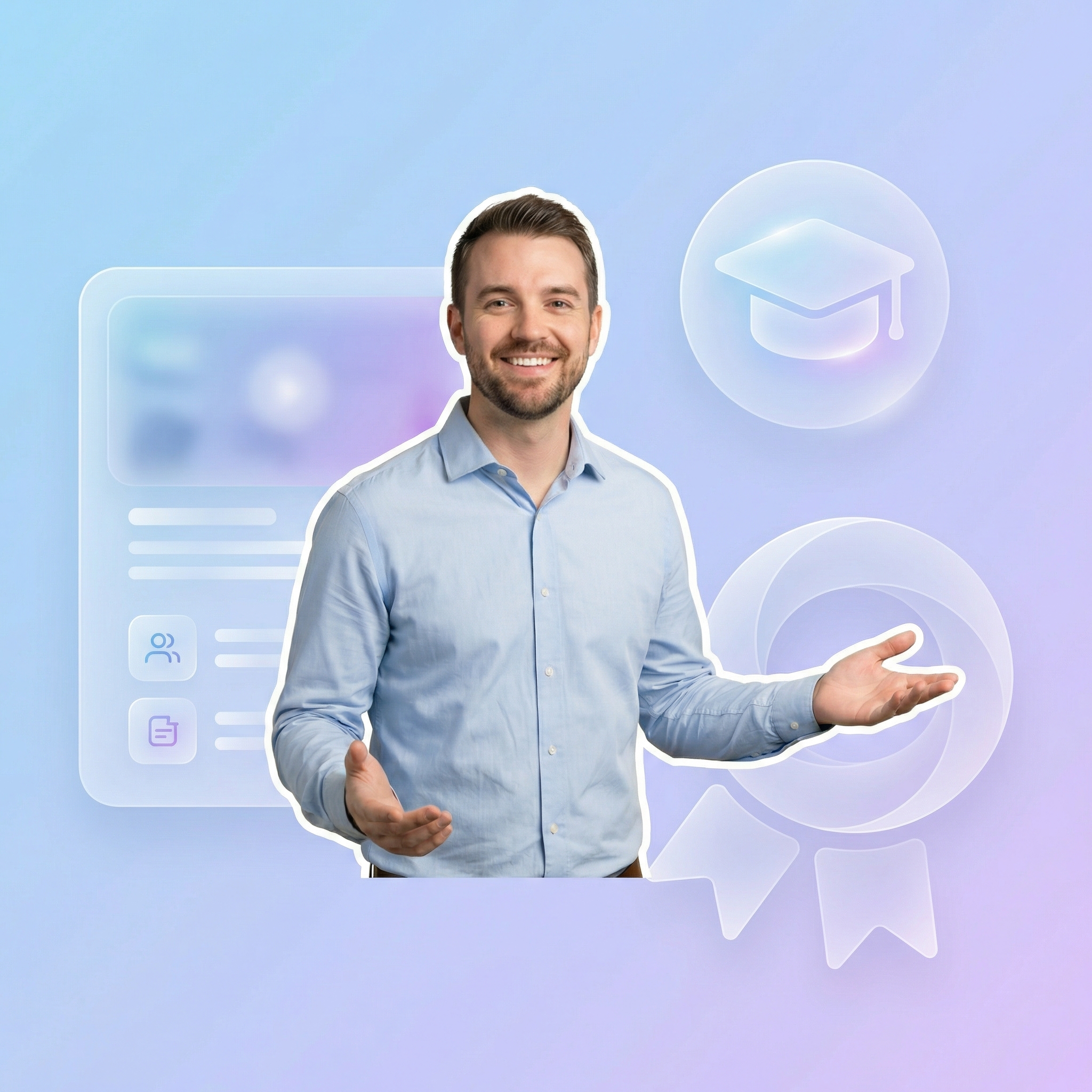 Professional branded online classroom with embedded live stream