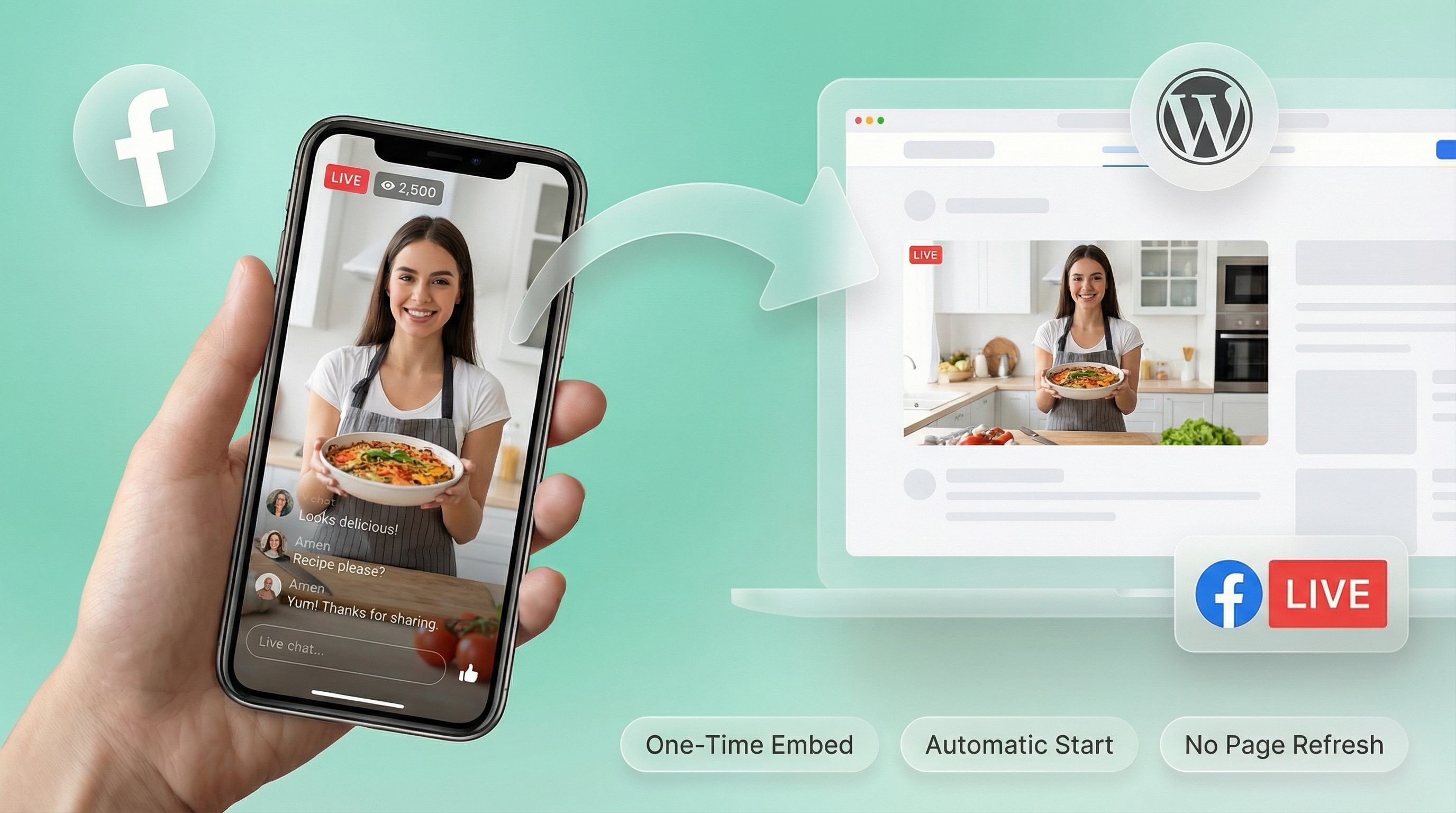 EmbedVidio widget example with Wordpress plugin